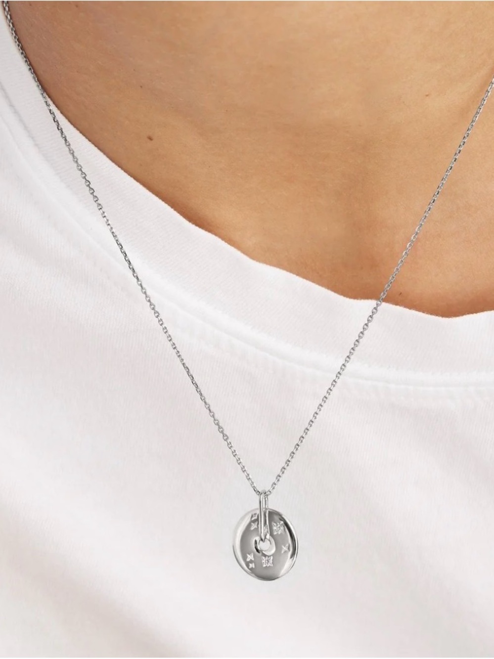 Mejuri Silver Zodiac Pendant Necklace
